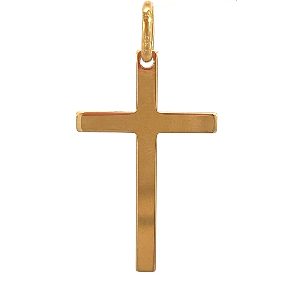 DIJE CRUZ LISA ORO AMARILLO