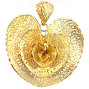 DIJE CORAZON FILIGRANA ORO AMARILLO