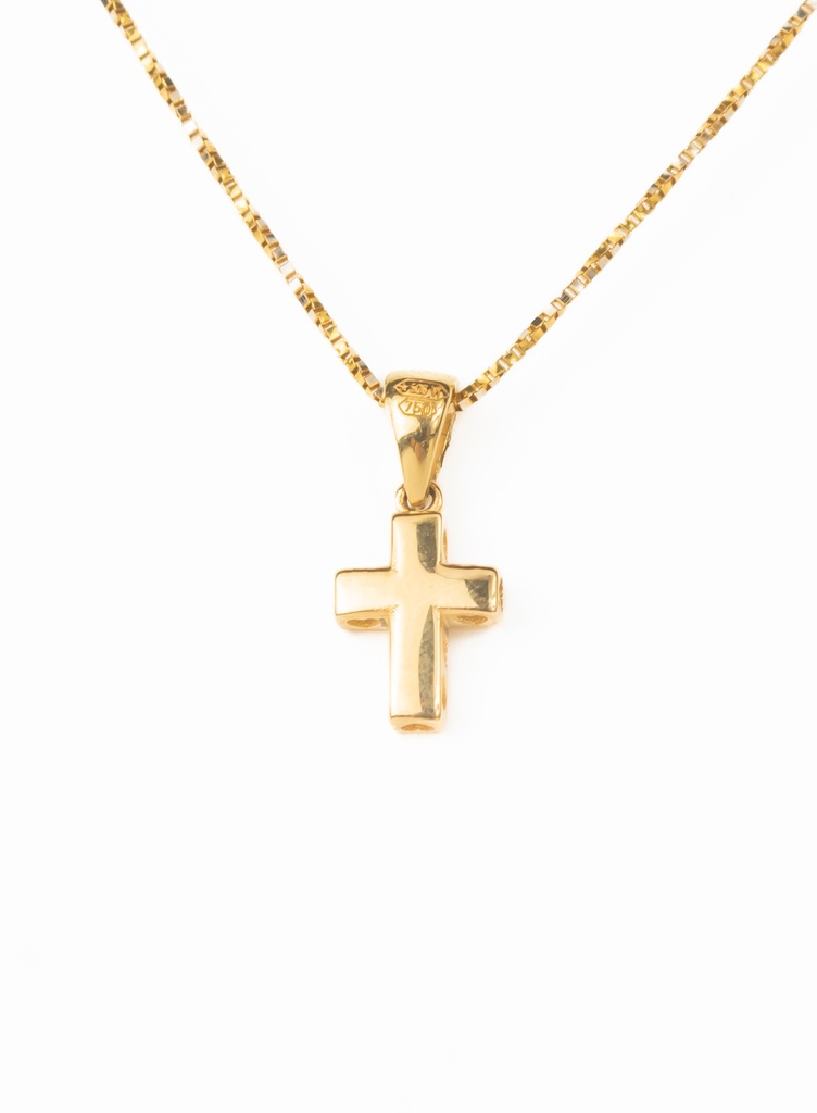 DIJE FIGURA CRUZ ORO AMARILLO