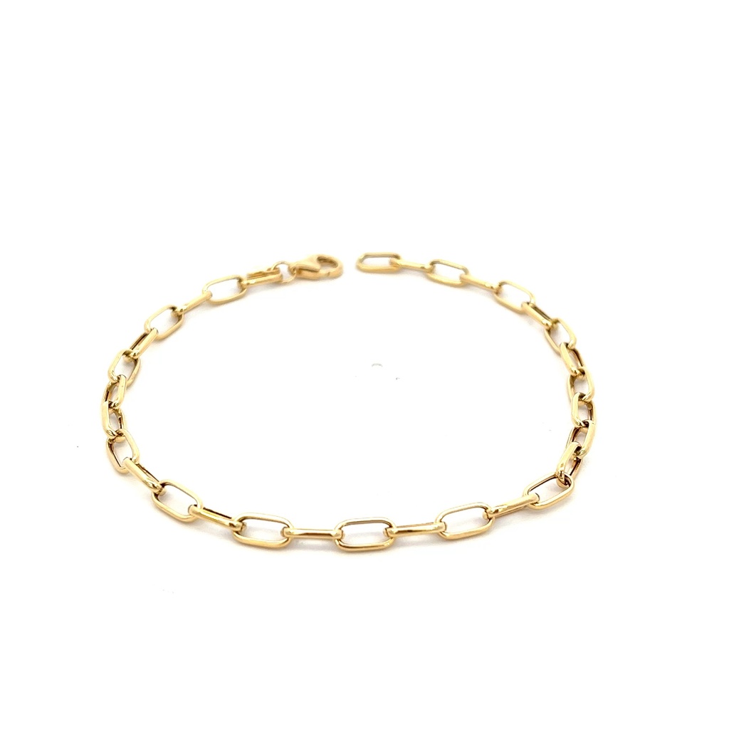 PULSERA PAPER CLIP ORO AMARILLO