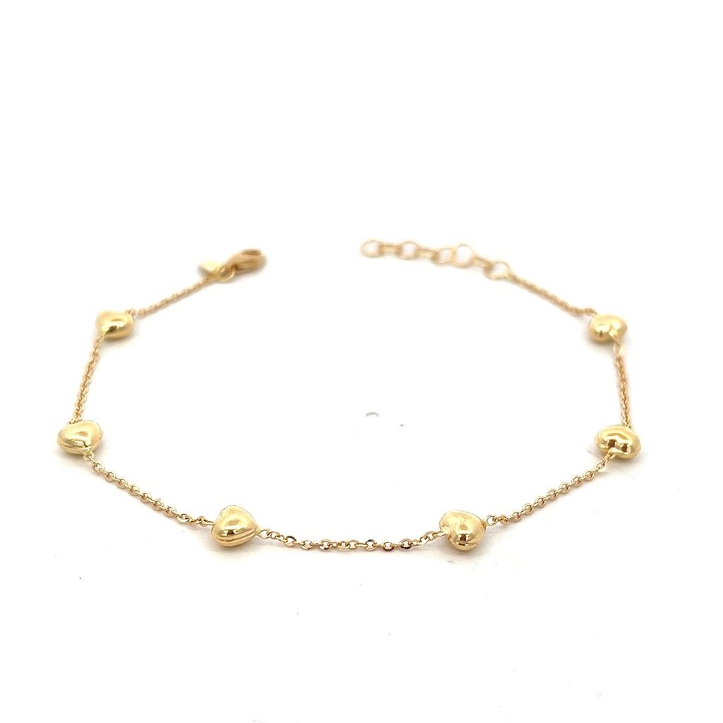 PULSERA CORAZON ORO AMARILLO