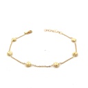 PULSERA CORAZON ORO AMARILLO