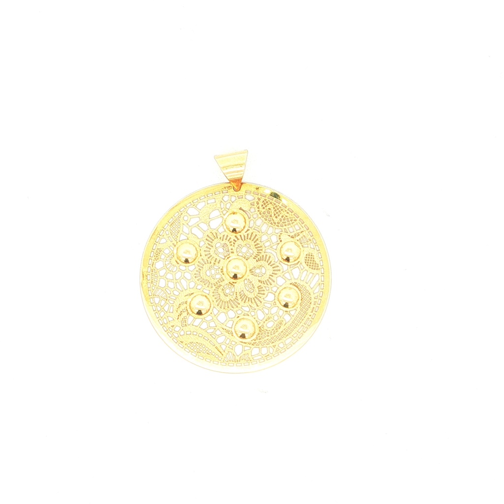 DIJE CIRCULO FILIGRANA ORO AMARILLO