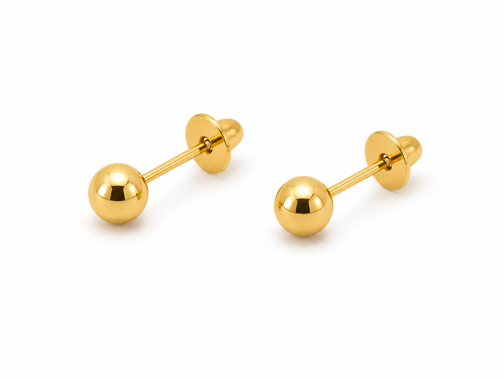 TOPOS BOLAS ORO AMARILLO NUMERO 8