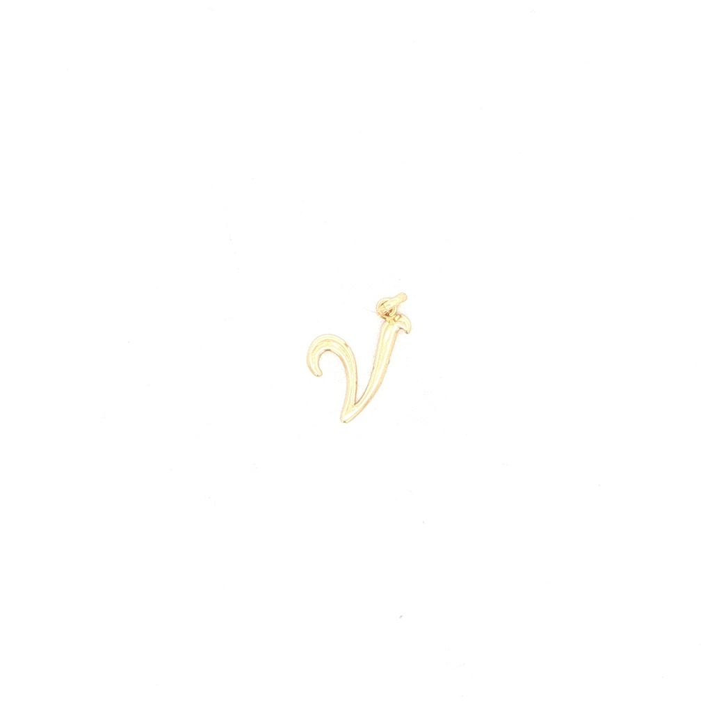 [INO100GGV] DIJES LETRAS  V  ORO AMARILLO