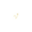 [INO100GGV] DIJES LETRAS  V  ORO AMARILLO