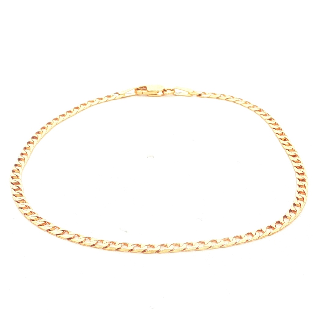 [GOLD390] PULSERA CUBANA PANZER ORO AMARILLO