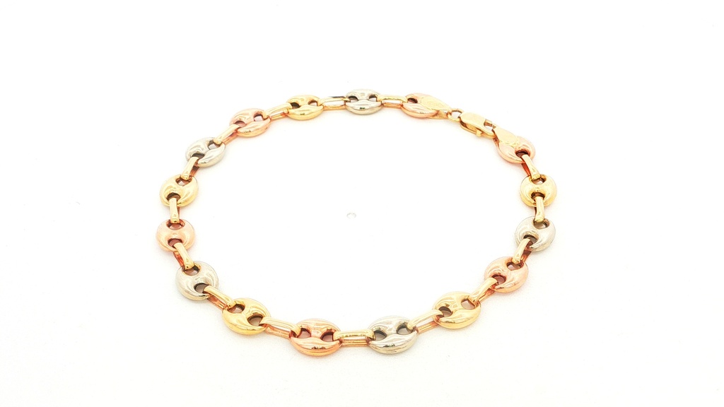 [REM43] PULSERA GUCCI NUMERO 3 TRES ORO