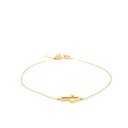 PULSERA CRUZ ORO AMARILLO