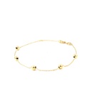 PULSERA BOLAS ORO AMARILLO