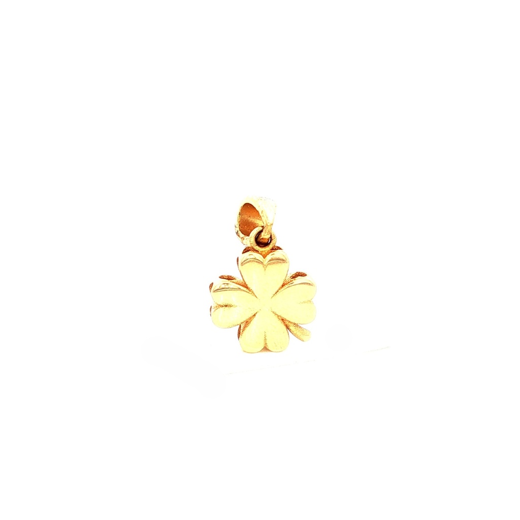 DIJE TREBOL CUATRO HOJAS ORO AMARILLO