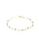 PULSERA BOLAS TRES OROS 