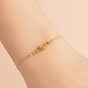PULSERA CUBOS Y BOLAS DIAMANTADAS ORO AMARILLO GRADUABLE