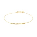 PULSERA BOLAS DIAMANTADAS ORO AMARILLO GRADUABLE