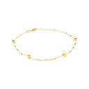 PULSERA CUBOS Y BOLAS DIAMANTADAS ORO AMARILLO