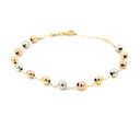 PULSERA BOLAS TRES OROS 