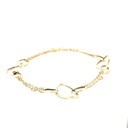 PULSERA TRES AROS ORO AMARILLO