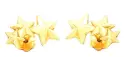 TOPOS TRIPLE ESTRELLA CON FACETAS ORO AMARILLO