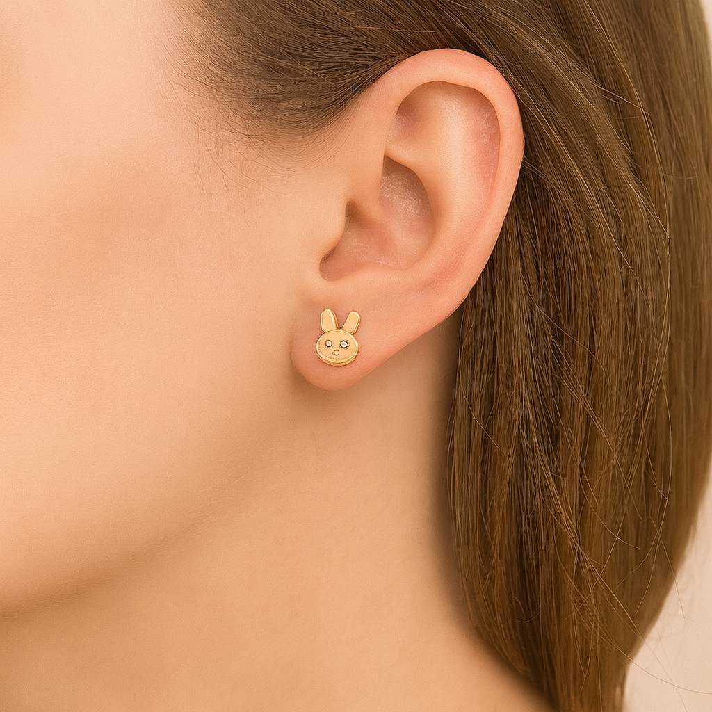 TOPOS CONEJITO C/2 P. 0,80mm  ORO AMARILLO