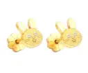 TOPOS CONEJITO C/2 P. 0,80mm  ORO AMARILLO