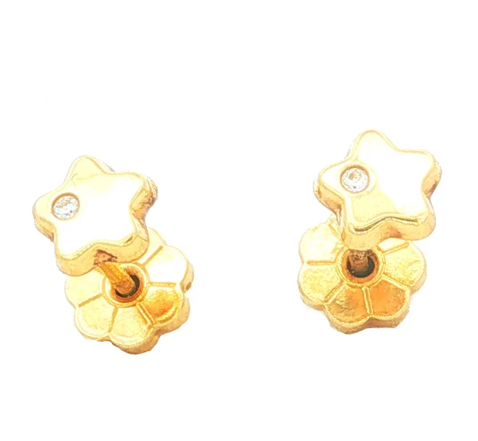TOPOS MINI MINI ESTRELLA C/P 1mm ORO AMARILLO