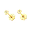 TOPOS FLOR  ACUCHARADA  C/P 1.5mm ORO AMARILLO