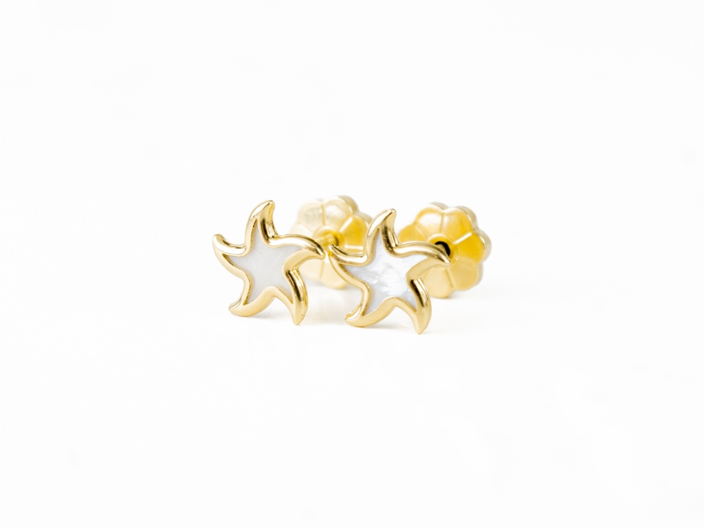 TOPOS ESTRELLA DE MAR "NACAR" ORO AMARILLO