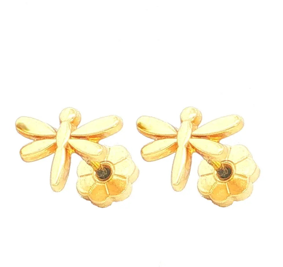 TOPOS LIBÉLULA ESPEJO ORO AMARILLO