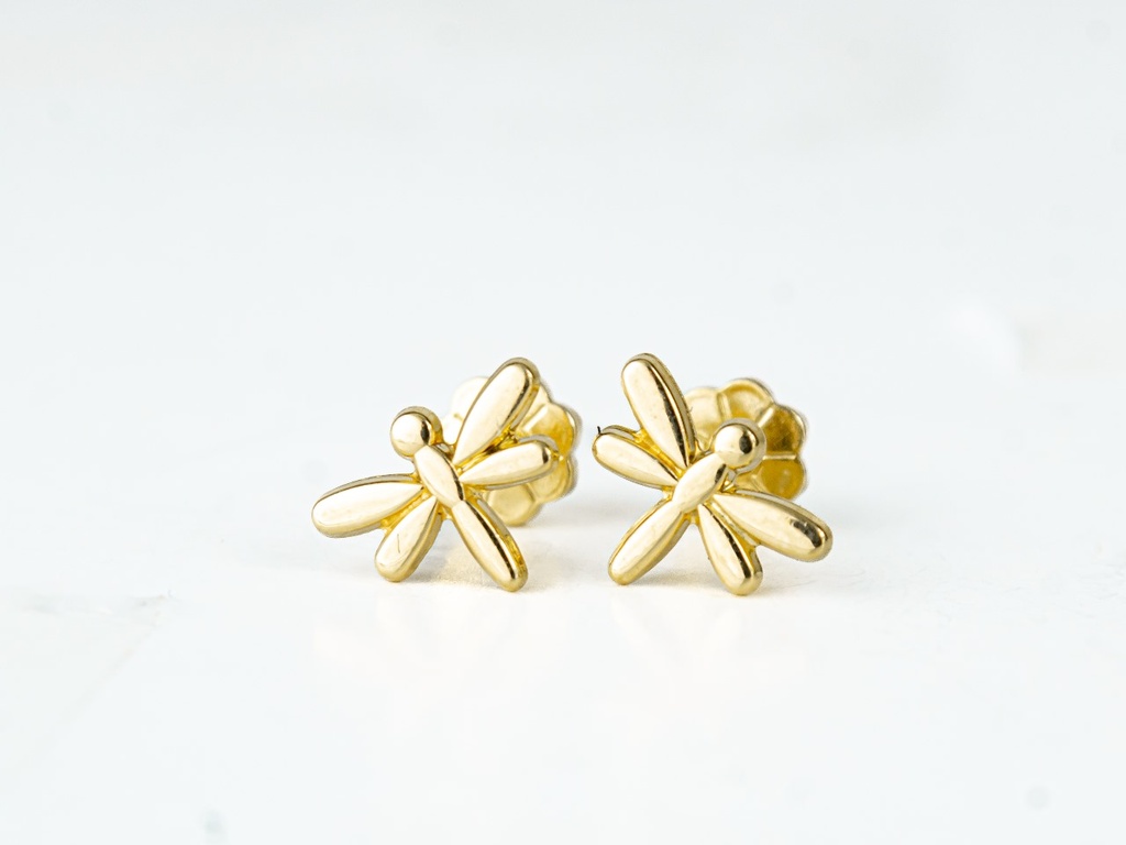TOPOS LIBELULA ESPEJO ORO AMARILLO