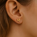 TOPOS LIBELULA ESPEJO ORO AMARILLO