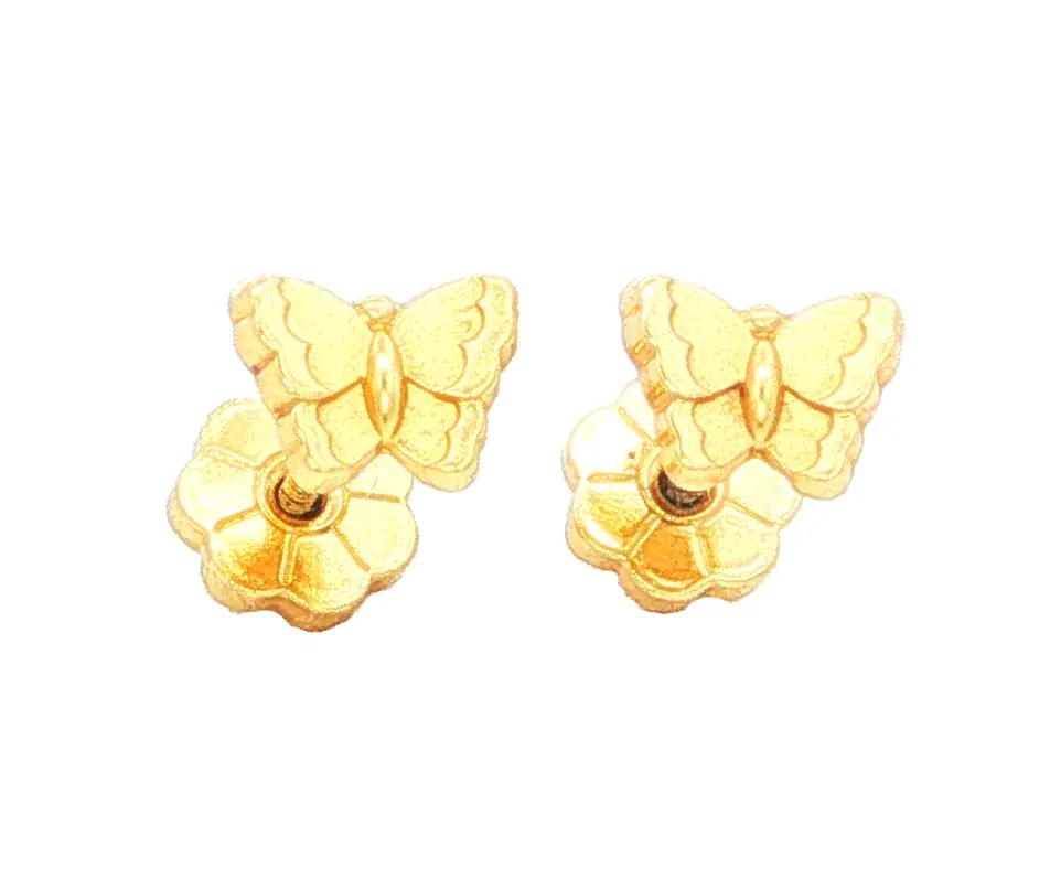 TOPOS MINI MARIPOSA SATINADA MOD-C ORO AMARILLO