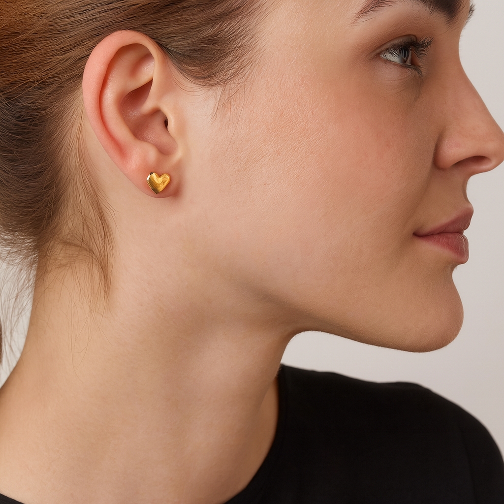 TOPOS CORAZON SIMPLE ORO AMARILLO