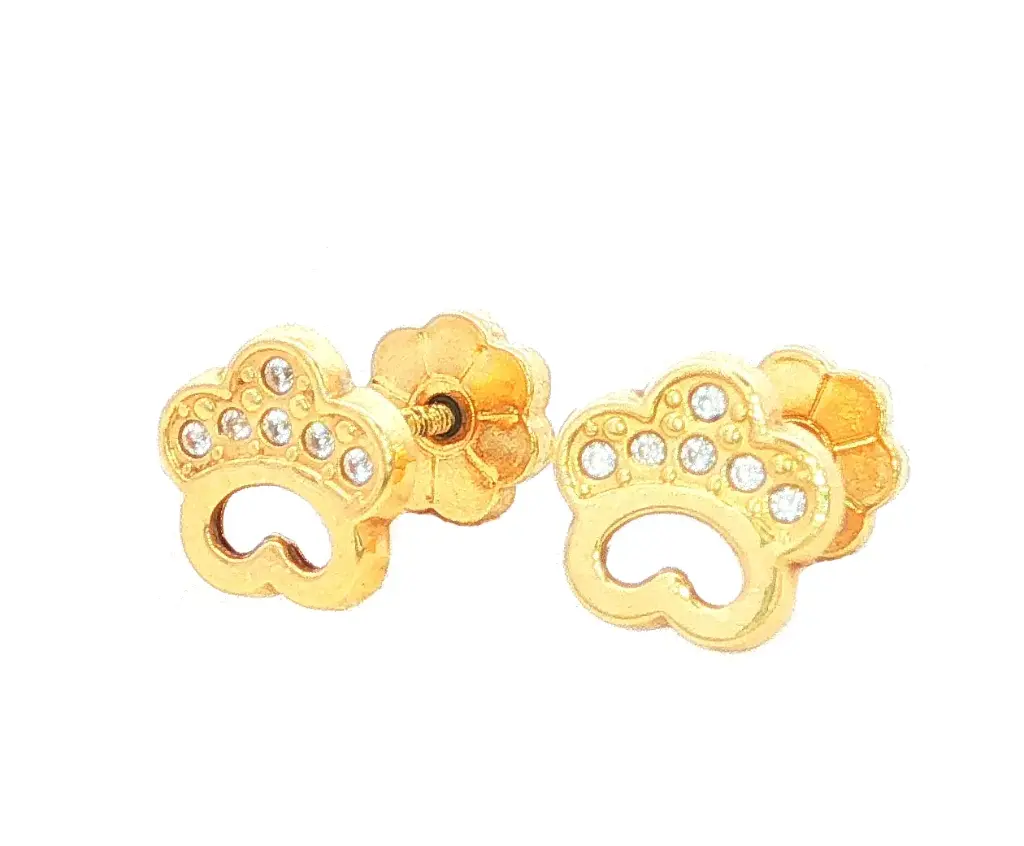 TOPOS FLOR CALADA C/6 P. 0,80mm ORO AMARILLO