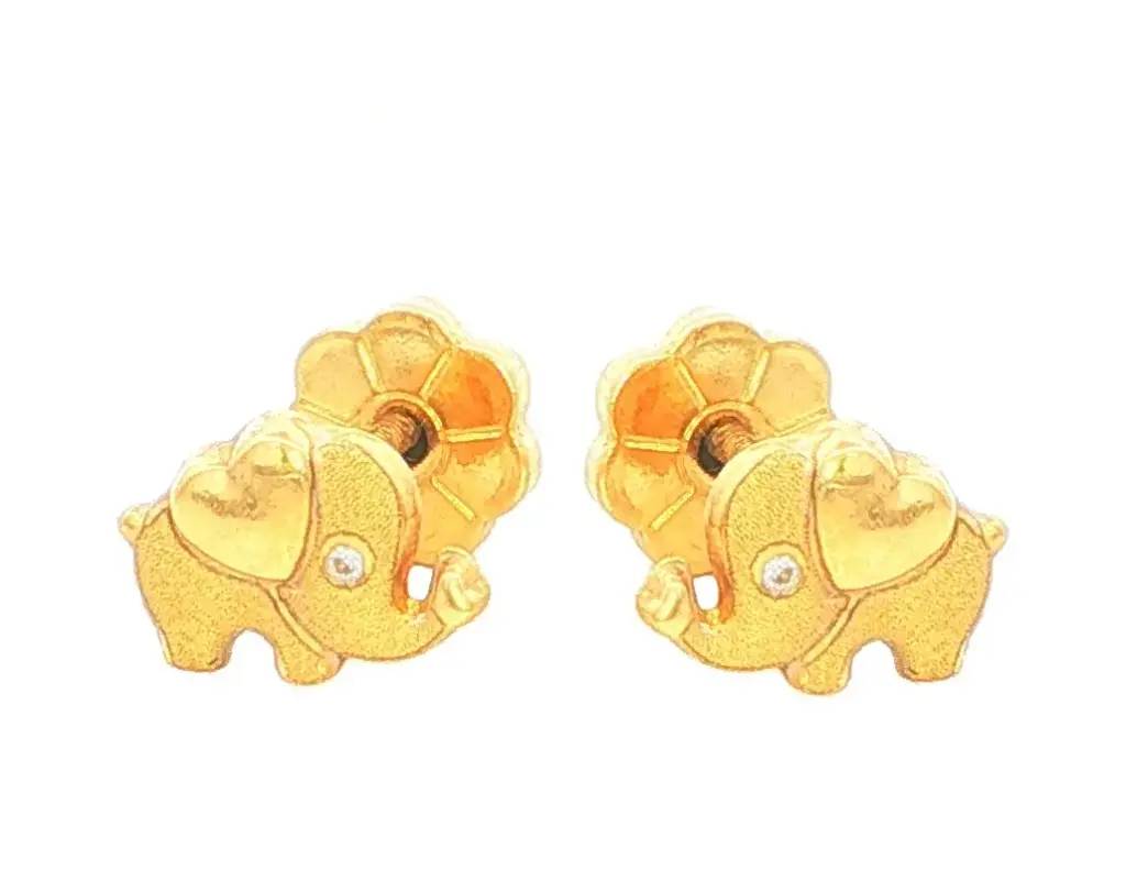 TOPOS MINI ELEFANTE CORAZON  C/P, 0,80mm ORO AMARILLO