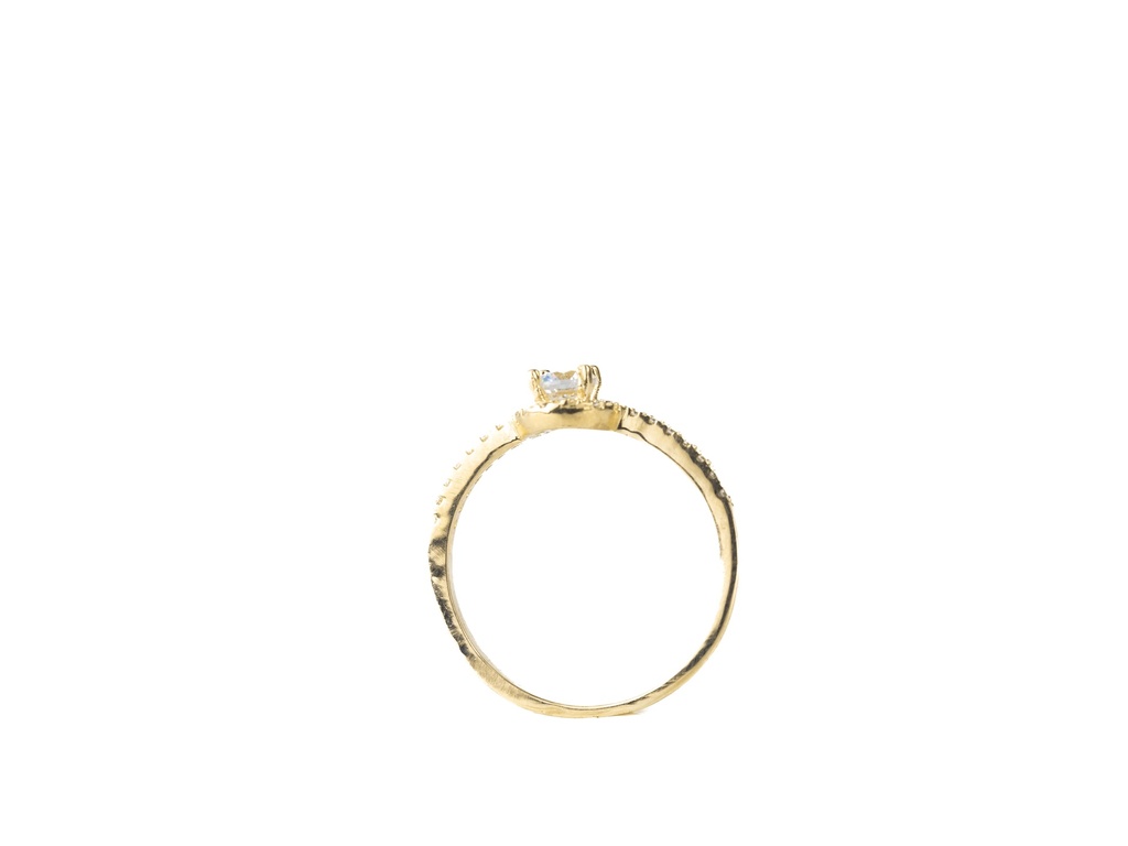 ANILLO HALO CASTING SOLITARIO ORO AMARILLO