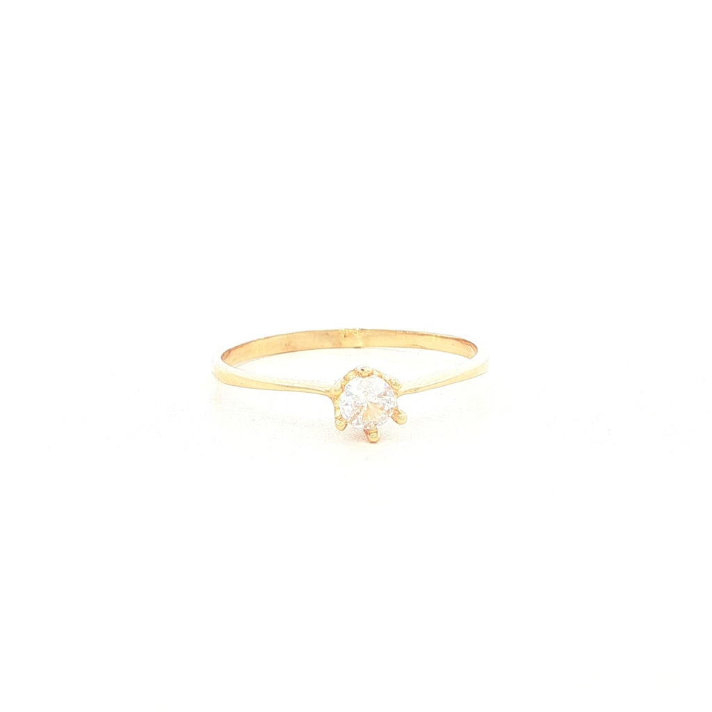 ANILLO SOLITARIO SEIS UÑAS ORO AMARILLO