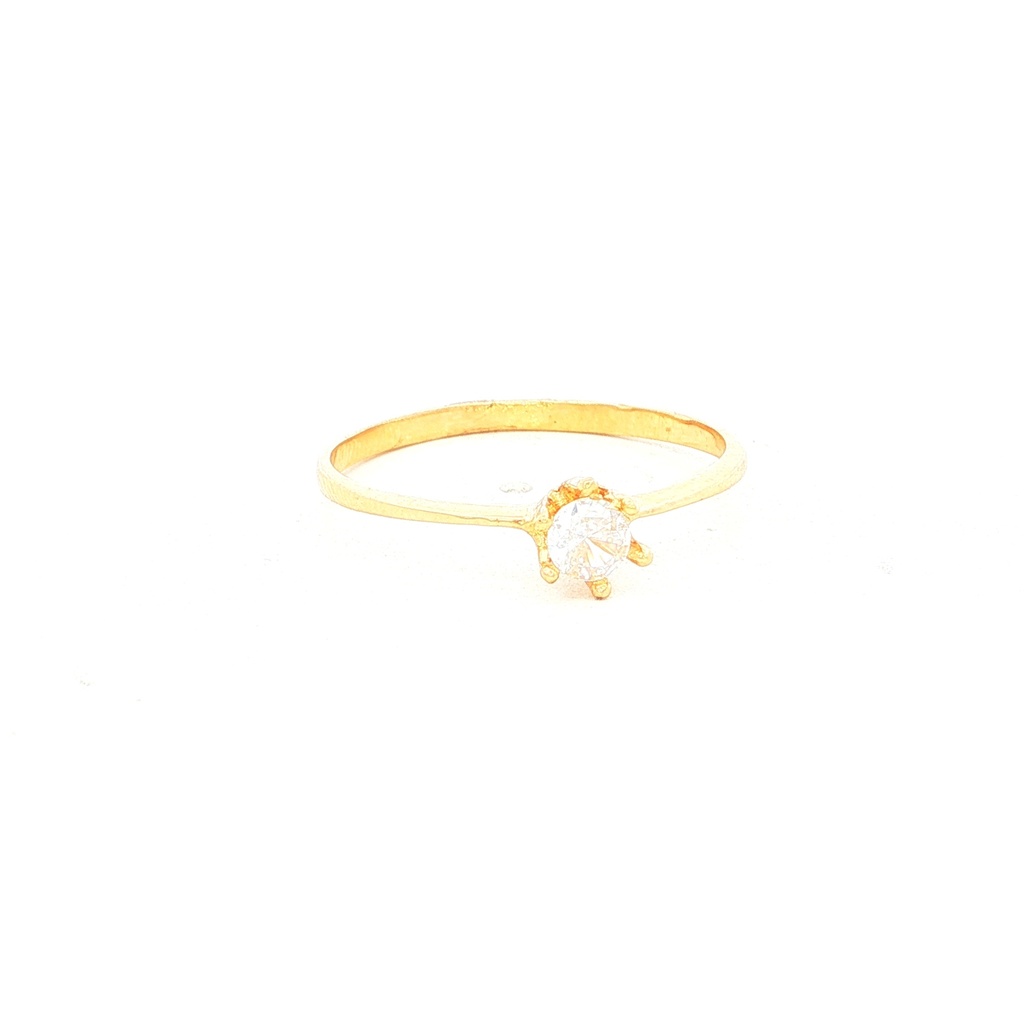 ANILLO SOLITARIO SEIS UÑAS ORO AMARILLO