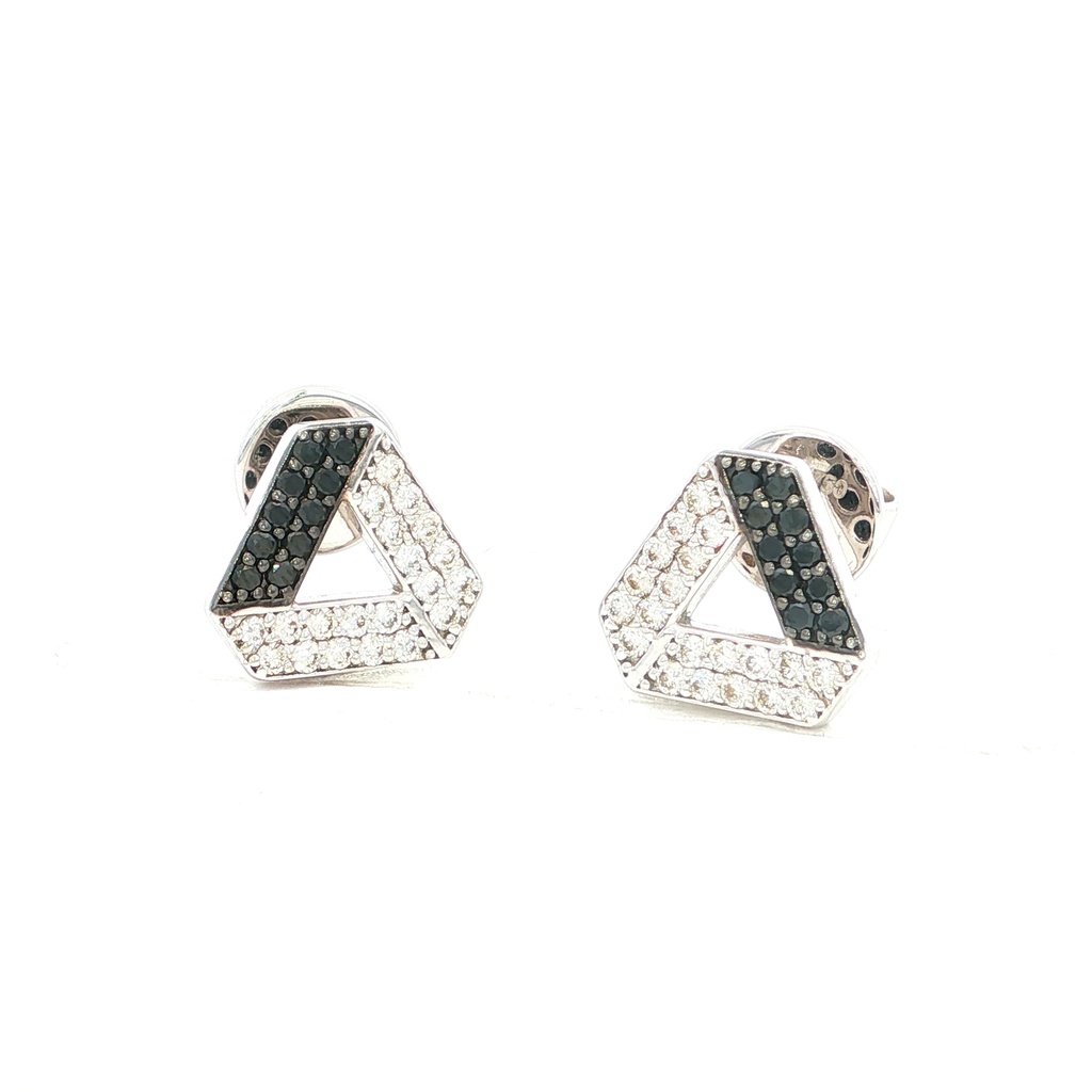 TOPOS TRIANGULARES DIAMANTES ORO BLANCO