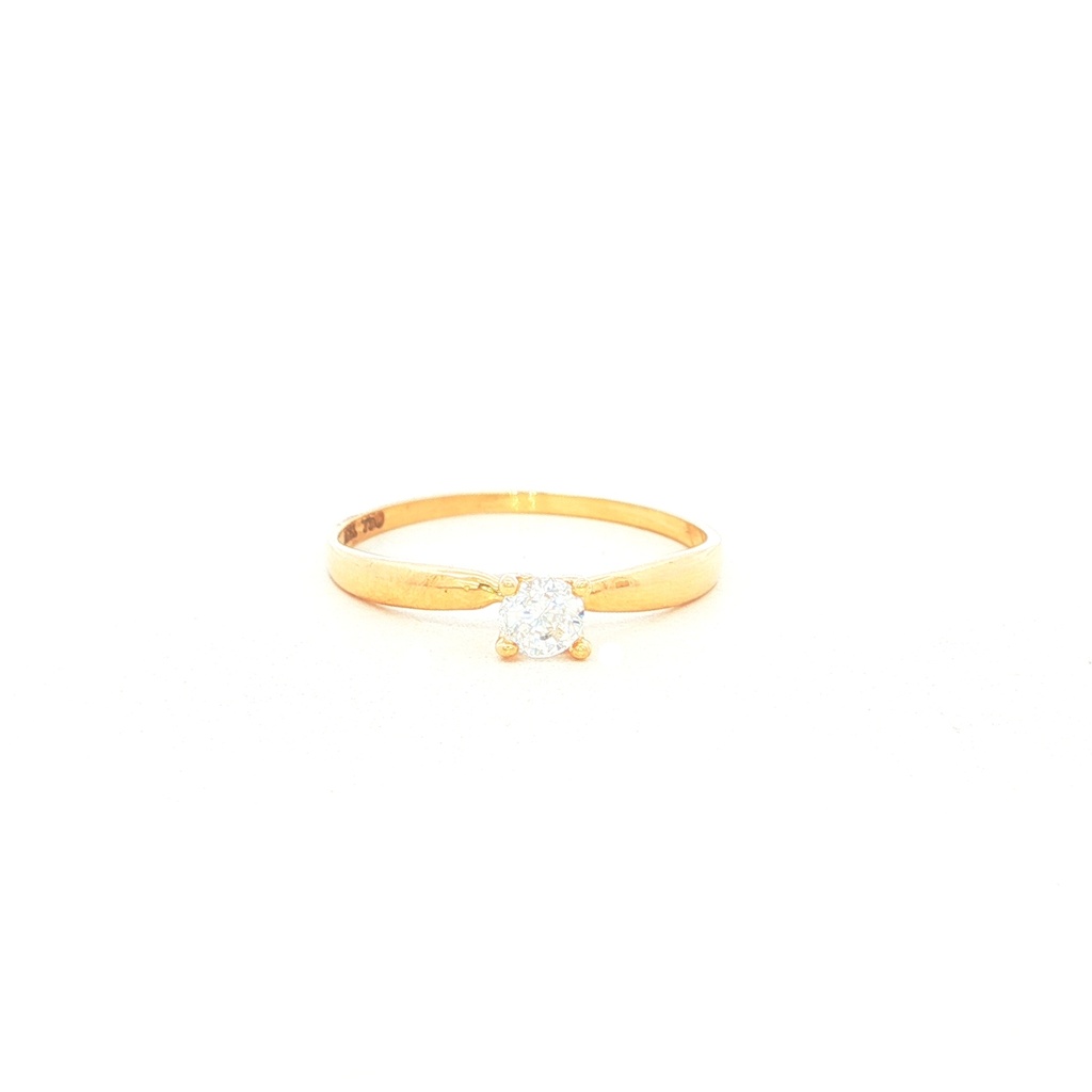 ANILLO SOLITARIO CUATRO UÑAS ORO AMARILLO