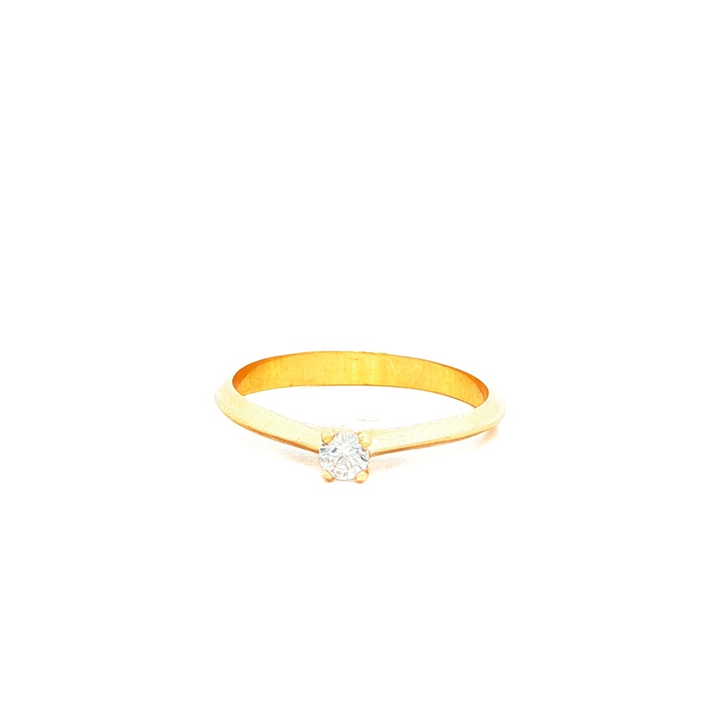 ANILLO SOLITARIO TRES UÑAS ORO AMARILLO