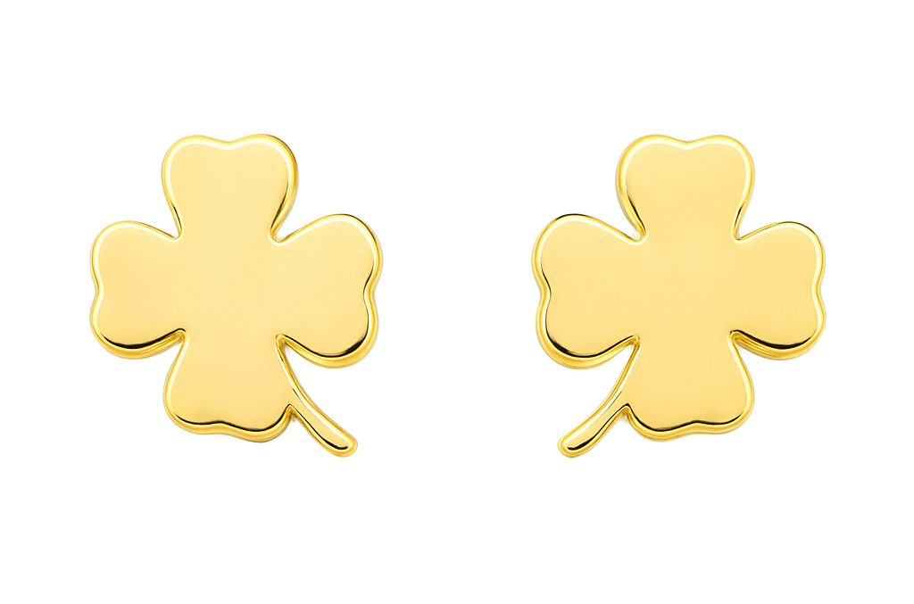 TOPOS TREBOL CUATRO HOJAS ORO AMARILLO