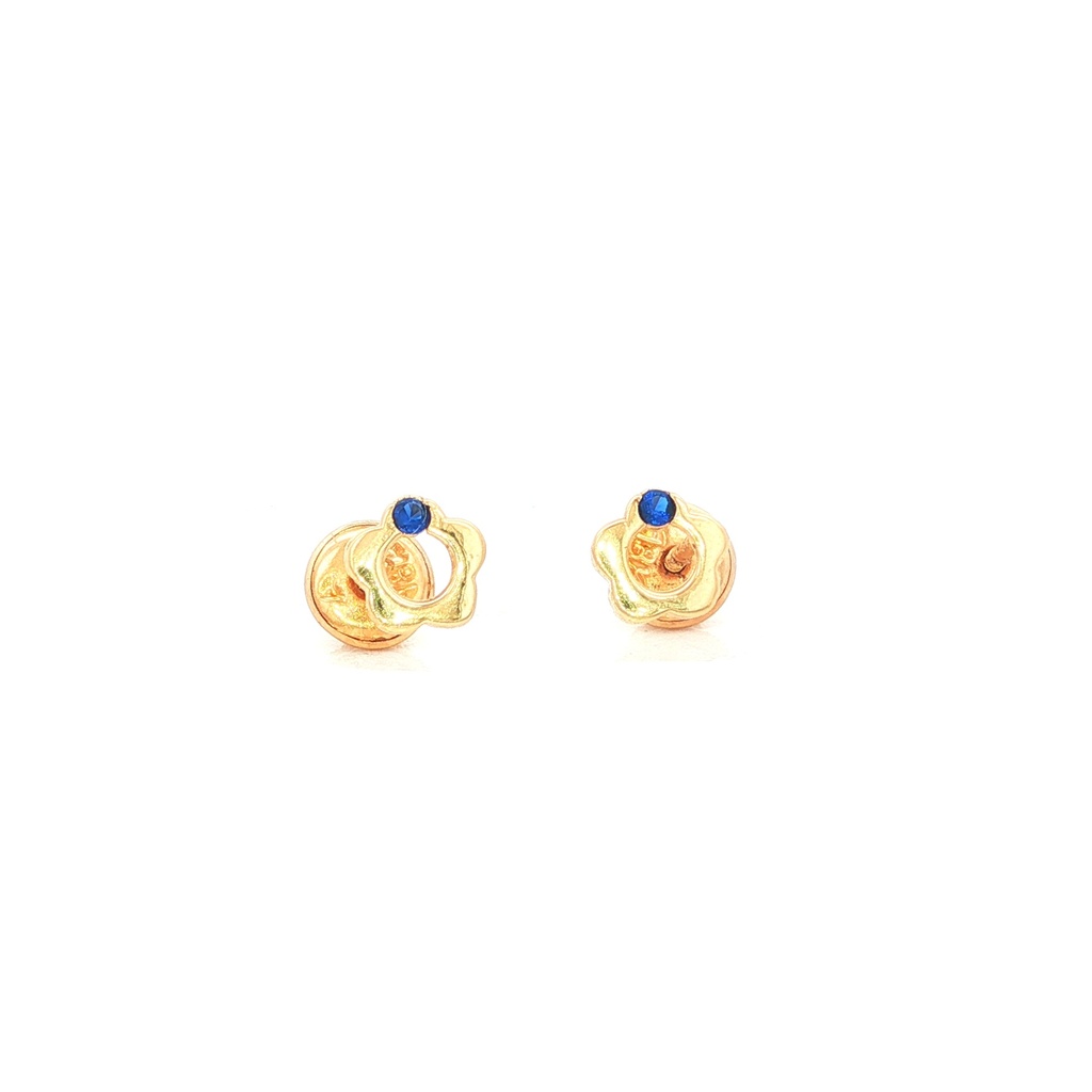 TOPOS FLOR CIRCON AZUL ORO AMARILLO