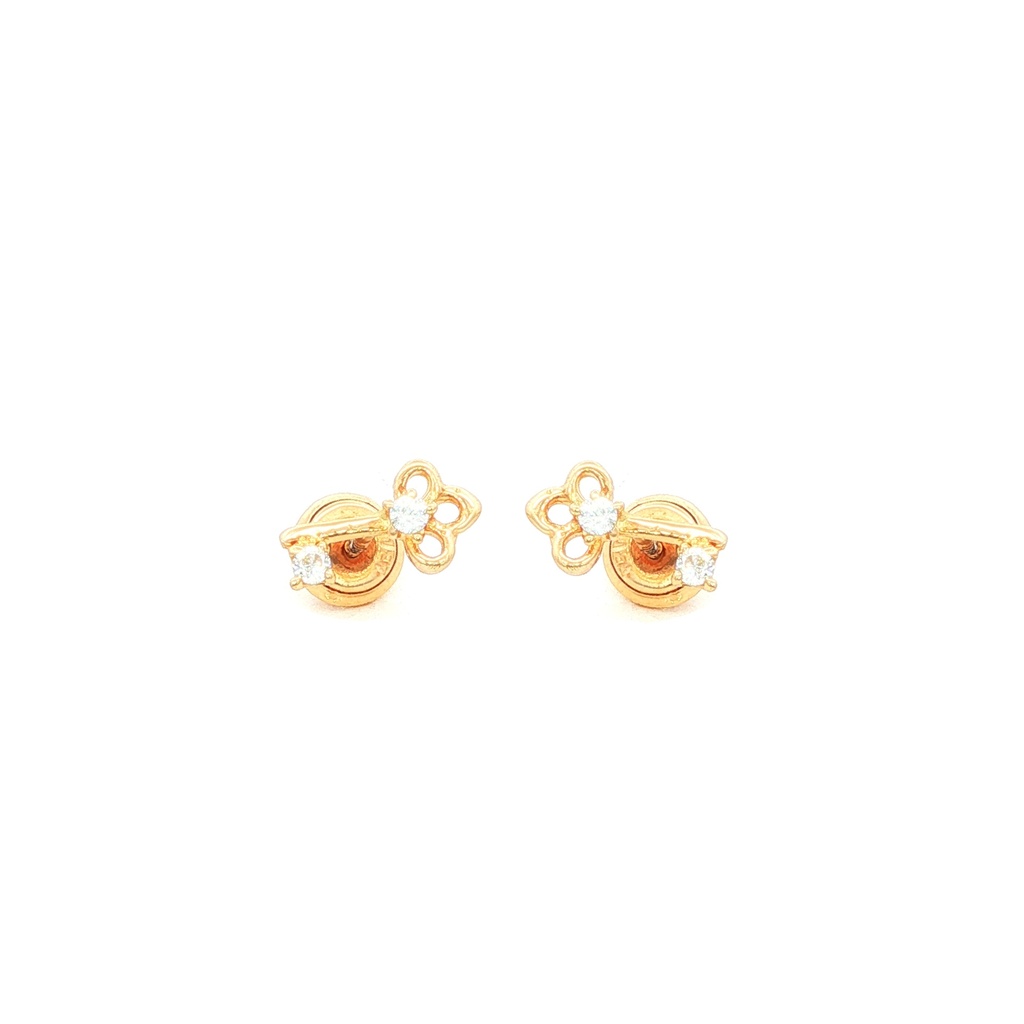 TOPOS LLAVE CIRCONES ORO AMARILLO