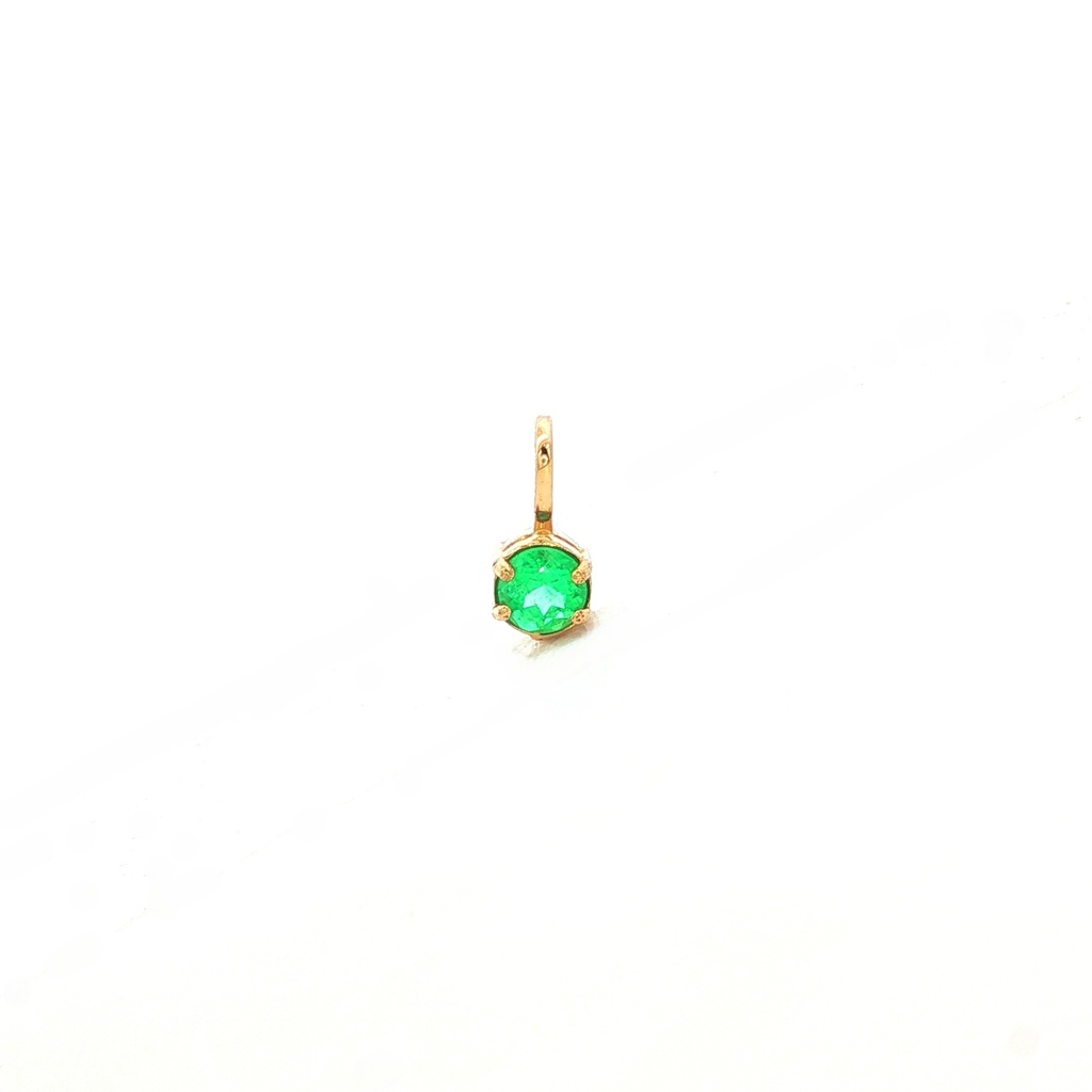 DIJE ESMERALDA ORO AMARILLO