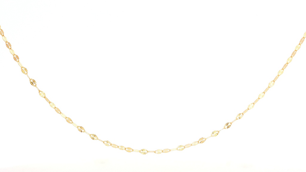 CADENA CRISPETA ORO AMARILLO 