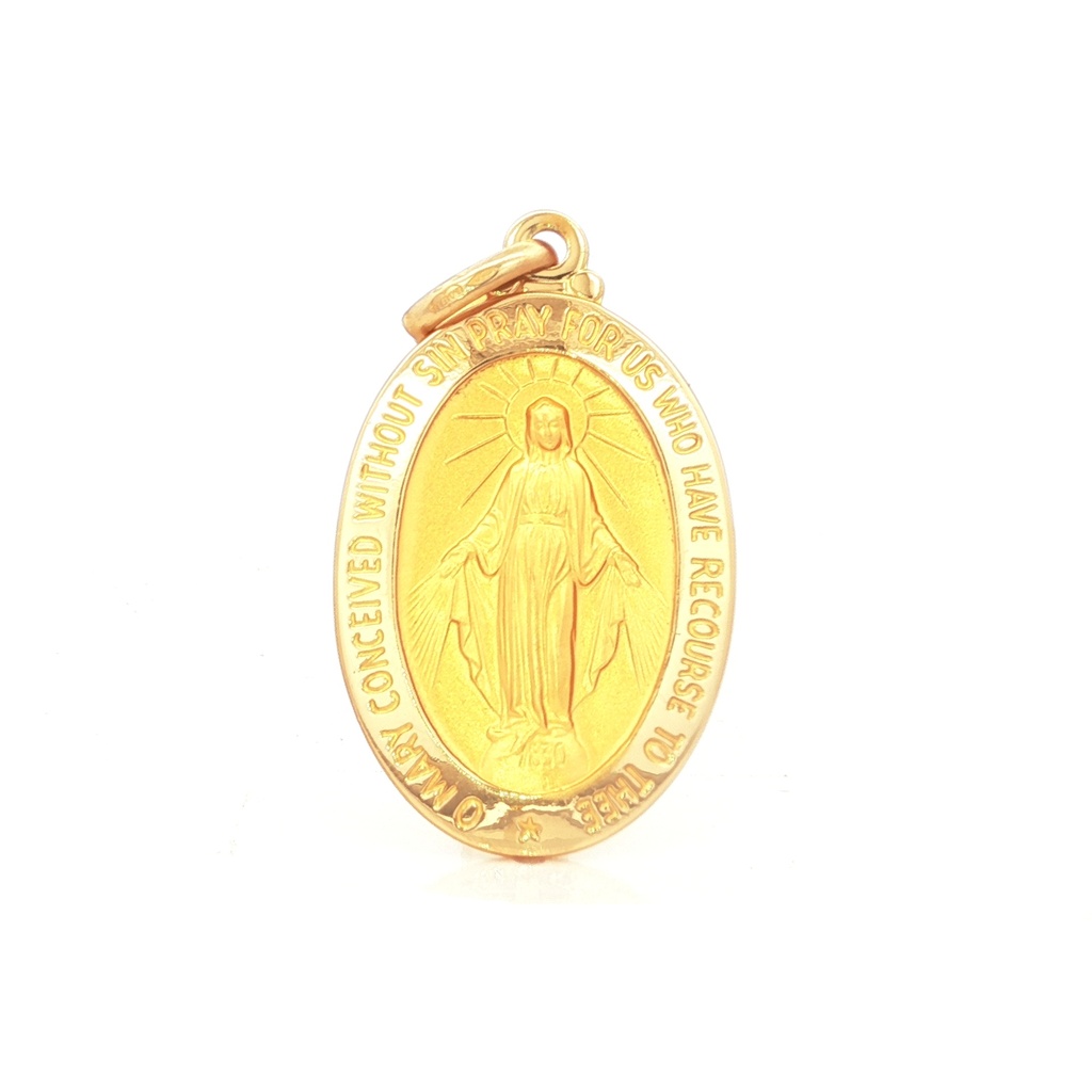 DIJE MEDALLA  VIRGEN MILAGROSA ORO AMARILLO