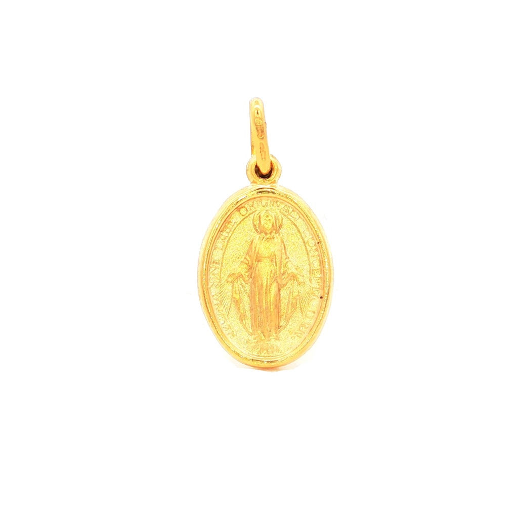 DIJE MEDALLA  VIRGEN MILAGROSA ORO AMARILLO