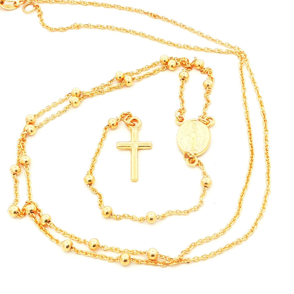 ROSARIO CORTO ORO AMARILLO