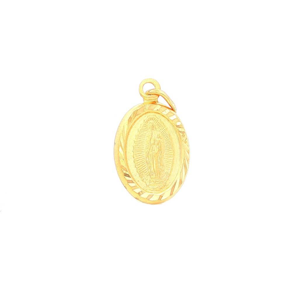 DIJE GUADALUPE DIAMANTADA ORO AMARILLO 
