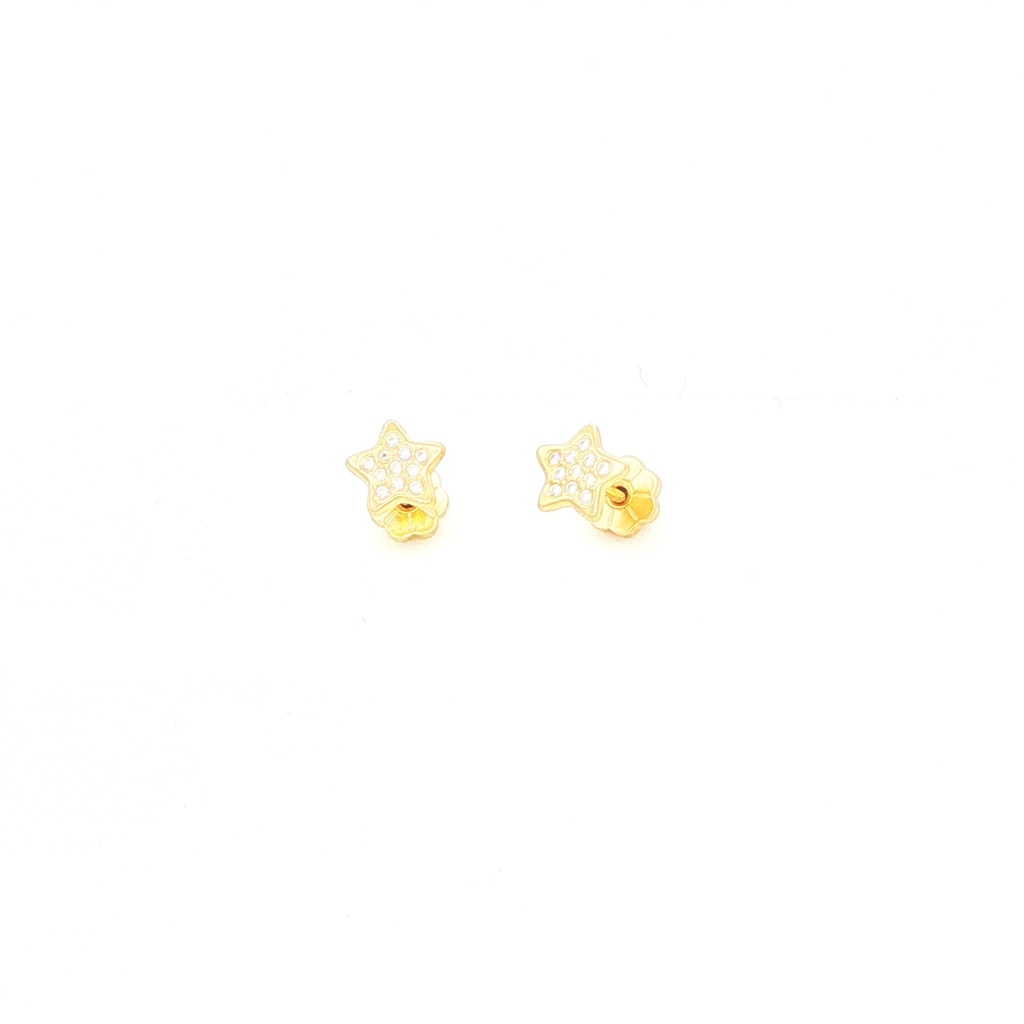 TOPOS MINI ESTRELLA C/11 PDRAS 0,80MM "MICRO ENGASTE" ORO AMARILLO
